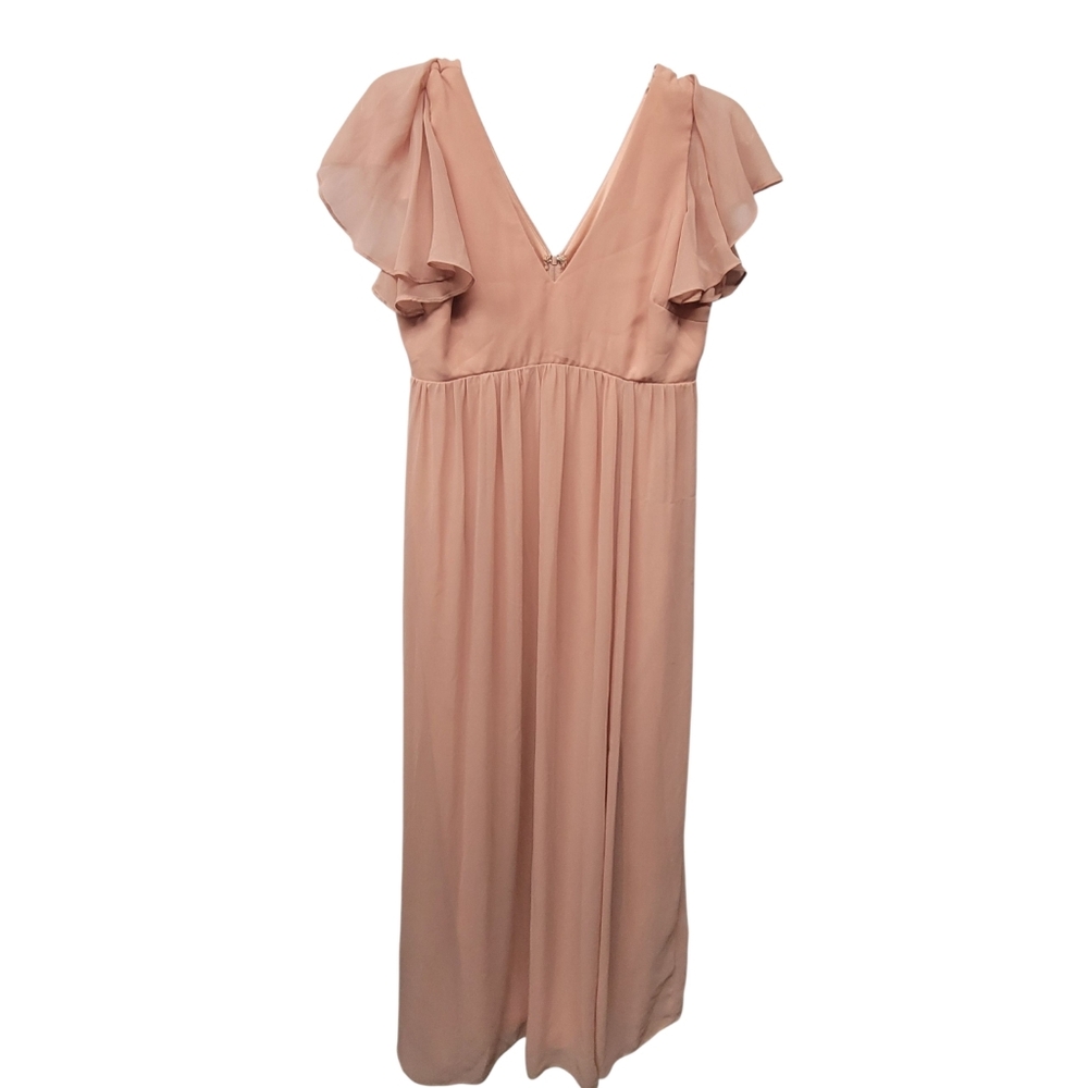 Birdy Grey Hannah Empire Dress Chiffon Dusty Rose Size Medium